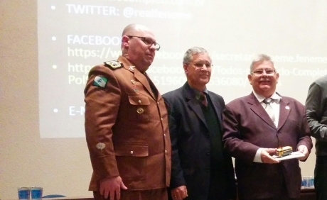 Cel. Tortato, Cel. Farias, Cel. PMSC Marlon, Cel. PMSC Bridi, Cel. Arildo.